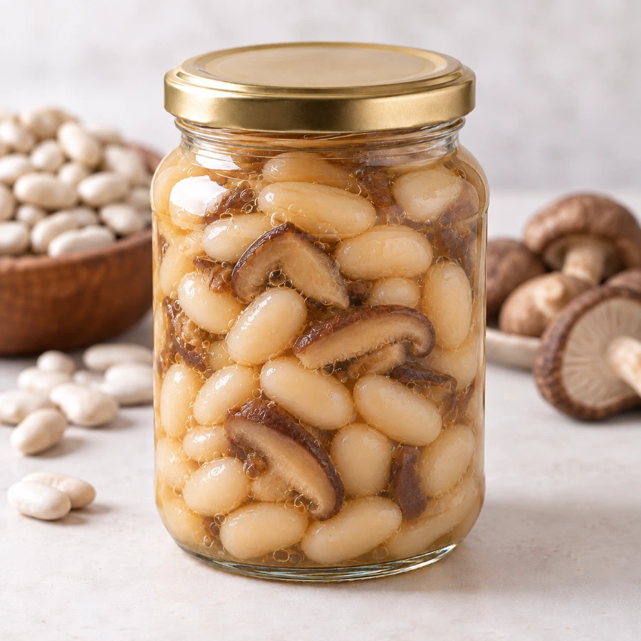Alubias con shitake