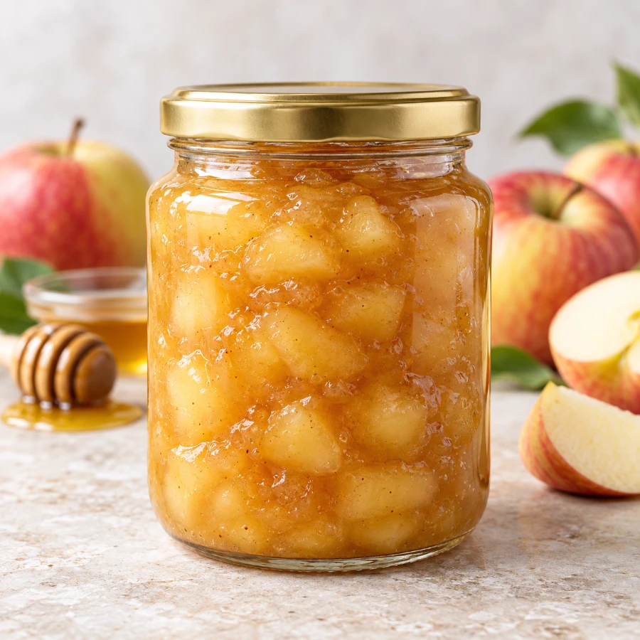 Compota de manzana con miel