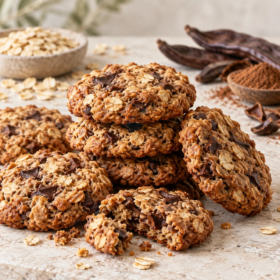 Galletas de avena y algarroba